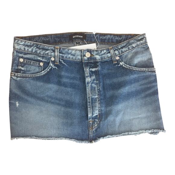 EB Denim Blue Micro Mini Jean Skirt L